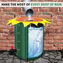 DTXFCER Collapsible Rain Barrel, Rain Water Collection Barrel with 1000D Oxford Cloth, Portable Rainwater Collection System with Spigot and Overflow Kit (42Gallons)