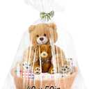 6PCS Extra Large Cellophane Gift Bags 40x50 Inch Clear Cellophane Wrap Storage Bags for Gift Baskets Baby Bridal Shower Wedding Party Favor Birthday Halloween Candy 2.5 Mil Thick