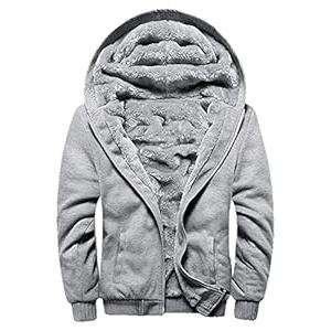 Womens Fashion Horn Button Fleece Thicken Coat with Hood Winter Warm Jacket XL (Grey)