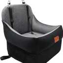 Dog Booster Car Seat for Small/Medium Dogs up to 35 lbs,Interior 7 Inches Elevated Pet Booster Seat,Ultra Soft Fabric and Memory Foam Car Dog Bed,Safety,Comfy,Fully Detachable Washable(H-Black/Grey)