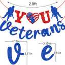 Thank You Veterans Banner, Happy Labor Day Banner, Military Theme Banner for Memorial Day or Veterans Day, Army Party Decoration