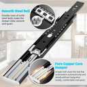 YENUO 10 Pairs Soft Close Drawer Slides Full Extension Side Mount 12 14 16 18 20 22 24 inch Ball Bearing Metal Rails Track Guide Glides Runner Heavy Duty 100 Pound (Soft Close- 10 PRS, 16 Inch)