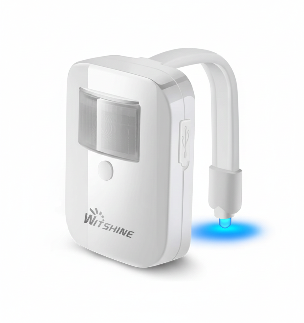 1 Pack Rechargeable Toilet Night Lights with 16-Color Motion Detection - Novelty Bathroom Bowl Light - Cool Funny Birthday Gag Stocking Stuffer Gadget Gifts for Adult Kids Men Father Dad Boys Toddlers