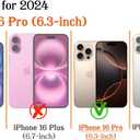 Magnetic for iPhone 16 Pro Case Cute Hibiscus Flower Ocean Wave Phone Case, Tropical Floral Beach Shockproof Slim TPU and Hard PC Protective Phone Cover Compatible with MagSafe Gift for Women