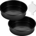 RFAQK 10-Inch Round Cakes Pan Set of 2 with 100 Pieces Parchment Paper Rounds, Nonstick Baking Cake Pans Sets for Baking - Dishwasher Safe