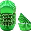 qiqee Green Foil Cupcake Liners For Baking 300pcs Baking Cups Thick  Sturdy, Oil Resistance,Muffin Liners Paper(Standard Size)