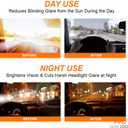 Car Sun Visor (Pack of 2), Tac Extension, 2 in 1 for Day and Night Anti-Glare, Anti Dazzle and Anti UV HD Automobile Windshield Visor by Mobi Lock