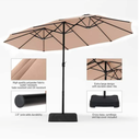 15 ft. Market Patio Umbrella 2-Side in Beige
