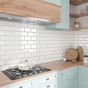 10-Sheet Peel and Stick Tile Backsplash Marble Tiles 12"x12" for Bathroom Stick on Tiles Kitchen Backsplash Tiles Peel and Stick Backsplash for Kitchen Subway Tiles in White Marble Design (three columns offset)