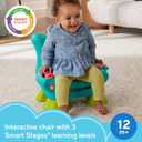 Fisher-Price Laugh & Learn Toddler Learning Toy Smart Stages Chair, Teal, Music Lights & Activities for Ages 1+ Years, Multilanguage Version