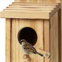 Small Bird House for Hummingbirds,Bird Houses for Outside,Humming Bird Houses for Outside,Outdoor Bird Box,Birdhouse,Bluebird House,Wooden Birdhouse with perches (3.9"D x 4.1"W x 5.7"H)