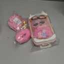 Doll Suitcase Travel Sets, 18 inch Doll Clothes and Accessories - 28 Pcs Travel Pillow, Unicorn Bag, Sunglasses, Camera, Computer, Phone, Passport, Birthday Gifts for Age 3 4 5 6 7 Year Old Girls