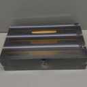 Allinside Magnetic Plastic Wrap Dispenser with Cutter, 3 in 1 Refrigerator Bamboo Wood Organizer for Tin Foil, Baking, Wax Paper Holder Kitchen Storage Box Compatible with 12.9" Roll, Black (3 Layer)