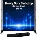 Heavy Duty Backdrop Banner Stand 8x8 Ft Adjustable Frame