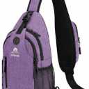 Sling Backpack for Women & Men, Crossbody Travel Bag with Water Bottle Holders, 17 Pockets, Quick-Access Phone Pocket, Hidden Security Pocket, Fits 11" Tablet, for Daily Carry, Travel, Theme Parks