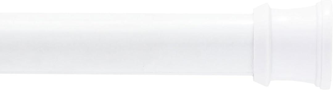 Kenney Twist & Fit 1" Diameter Cam-Lock Tension Shower Curtain Rod, No-Tools Installation, Adjustable 24-40", White