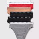 Hanes Originals Women's 6pk Breathable Stretch Cotton Hi Cut Underwear- Colors May Vary, Size M