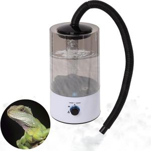 4L Reptile Humidifier Fogger with Extended Hose - Adjustable & Quiet Fogger/Mister for Chameleon, Bearded Dragon, Amphibians - Large Capacity(White) (White/1.06gallon)