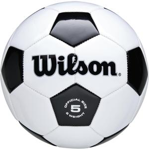 WILSON Traditional Soccer Ball - Size 5, Black/White