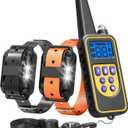 Funnipets Dog Training Collar 2600Ft Range Dog Shock Collar with Remote for Small Medium Large Dogs Waterproof Electronic Dog Collar 4 Training Modes Light Shock Vibration Beep (2 Pack, Orange+Black)