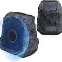 BlitzRock Outdoor Rock Speakers Wireless, 80W Total Power, Solar-Powered, Auto-Pairing for 100+ Speakers,IPX7 Waterproof, 24H Playtime for Patio Garden Party Pool, Ideal for Music Entertainers- 2 Pack