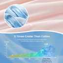 Cozy Bliss x Sorona Viscose Natural Fiber Cooling Comforter King Size, Reversible Silky Smooth Cooling Blanket with Q-Max0.45 for Hot Sleepers & Night Sweats, Cool Pink, 106"x90"