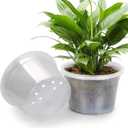 5 Pack 12 Inch Large Clear Nursery Pots with Drainage Hole, Plastic Plant Pots for Seedlings Flowers Vegetable, Indoor Outdoor Gardening, Used as Liners Inside Decorative Pots (12 Inch), 12 Inch-5pcs