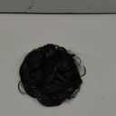 FESHFEN Large Jet Black Synthetic Fiber Messy Bun Hair Piece, 1.94 oz