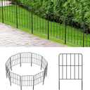 Decorative Garden Fence 25 Pack, Total 27ft (L) x 24in (H) Rustproof Metal Wire Fencing