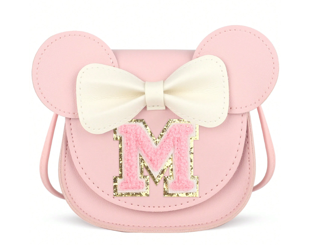 A Girl's Wallet Gift, A Crossbody Bag For Little Girls, A Personalized Birthday Present Suitable For Girls Aged 3 To 8  (Letter M)