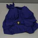 Women's One Piece Swimsuit Sexy Halter V Neck Bathing Suit Tummy Control Ruched Metal Swim Suit (XX-Large)