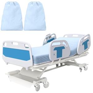 CODOHI 2 Pack Bariatric Hospital Bed Sheet 42"x85"x14" Deep Pocket Fitted Sheets for Oversized Medical & Bariatric Mattresses - Soft (2, Blue)