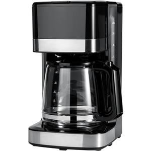 Amazon Basics 12 Cup Drip Coffee Maker, Coffee Machine with Glass Coffee Pot (1.9 Qt), Auto Shut-off, Auto Pause, Removable Filter Basket, Black & Silver