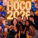 Lemosae HOCO 2026 Marquee Letter Decorations | 2.62 ft, Homecoming Theme & Years, Light up Party Sign, Balloon Frame with Bracket, Middle School, High School, College