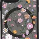 LUHOURI for iPhone 12 Mini Case Cute - Wireless Charing Compatible,Trendy Floral Design for Women Girls,Military-Grade Shockproof Not-Slip Matte Phone Cover, Colorful Petite Daisies
