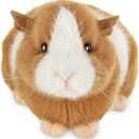 Bearington Ginny Guinea Pig Stuffed Animals - 8" Toy Guinea Pig Plush with Soft Fur, Realistic Details, and Weighted Inner Bean Body - Cute Stuffed Animal for Girls, Kids and Pet Lovers