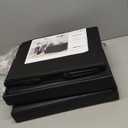 AmasSmile Footrest Ottoman Bench with Storage,34Inch Black Leather Footstool, Coffee Table, Padded Seat, Storage Chest,Blanket Store with Flipping Lid for Livingroom and Bedroom