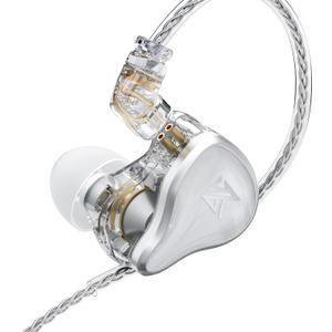 KZ ZAS 7BA+1DD in Ear Earphone 8 Unit Hybrid Technology Flagship Wired Earbuds Monitor Headphones 8Core Cable Music Sport Earphone (with Mic, White)