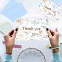 24pcs Baby Shower Ocean Thank You Cards with Envelopes, Sea Animals Greeting Cards for Baby Shower, Bridal Shower and Wedding, 4 x 6 Inch