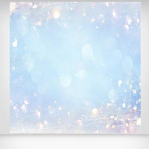 Bokeh Backdrop - 10x10ft Winter Wonderland Banner Snowflakes Sparkle Christmas Holiday Party Decoration Festive Photo Booth Blue White Violet Birthday Background(Not Real Glitter)