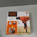 BLACK+DECKER Corded Drill, Variable Speed, 5.5-Amp, 3/8-Inch Keyless Chuck - Black