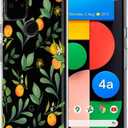 Unov Case Designed for Pixel 4a 5G, Crystal Clear Phone Case with [Anti-Slip Embossed Pattern], Shockproof Slim Protective [Anti-Yellowing TPU] Back Cover, Citrus Flavors
