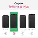 2 x SIELO 2PACK Privacy Screen Protector for iPhone 15 Plus, Anti-Scratch, Anti-Fingerprint, Anti-Shatter, Touch Sensitive, PET Film, Blue Light Block, Easy Install, 9H Hardness