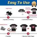 TransOurDream Heat Transfer Paper for Dark T Shirts (12 Sheets, 8.5x11", Dark 1.0) Iron on Transfers Paper for Inkjet Printer Printable Heat Transfer Vinyl for Dark Fabrics