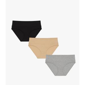 Motherhood Maternity Women's 3 Pack Maternity Panties – Foldover and Bikini Style Underwear for Pregnancy XXL