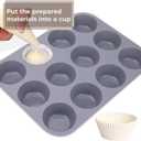 3 Pack 12 Cups Silicone Muffin Pan,Nonstick Regular Silicone Cupcake Pan, For Making Muffin Cakes, Tart and Bread