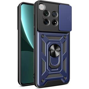 Compatible with OnePlus 12 Case Cover,with Slide Camera Lens Cover Compatible with OnePlus 12 5G PJD110 Case Blue
