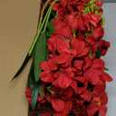 6PCS Long Stem Artificial Delphinium Flowers 35.43'' Hyacinth Artificial Flower Silk Flowers for Wedding Party Table Centerpieces Home Decor(Red)