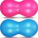 Wettarn 2 Pcs Peanut Ball Peanut Exercise Ball Pregnancy Yoga Stability Fitness Earthnut with Pump for Labor Birthing, Core Strength Training