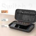 Travel Carrying Case for Nintendo Switch 2, Switch 2 Accessories with Console Protection Bundle, 2x Tempered Glass Screen Protectors, 2x Joy-Con Controller Cases, 6x Anti-Slip Thumb Grip Caps, All-in-One Travel Kit
